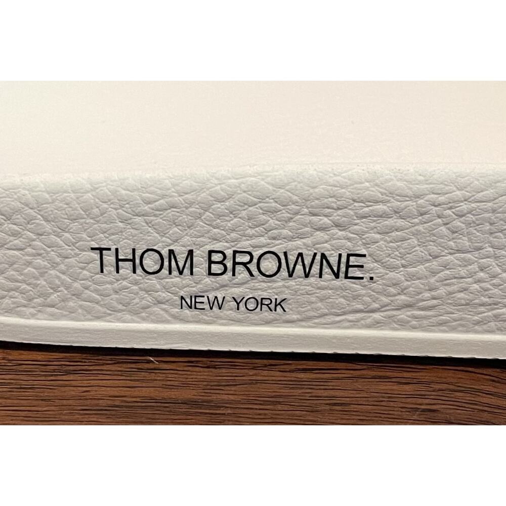 $475 NIB Thom Browne White Molded Pool Slides W/Diagonal Stripe Size 7 - Picture 10 of 10